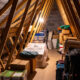 cluttered attic